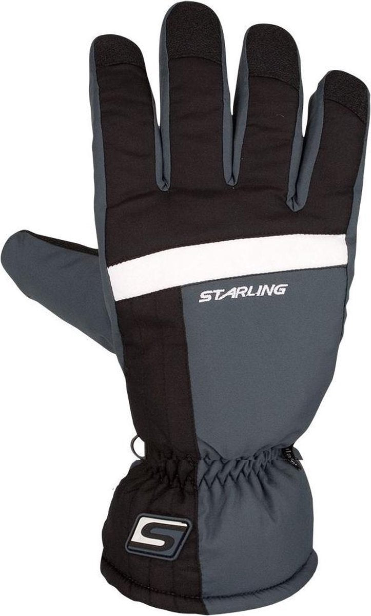 Starling Taslan 0431 Grijs / Zwart - Wintersporthandschoenen - Unisex - Zwart - Maat 7