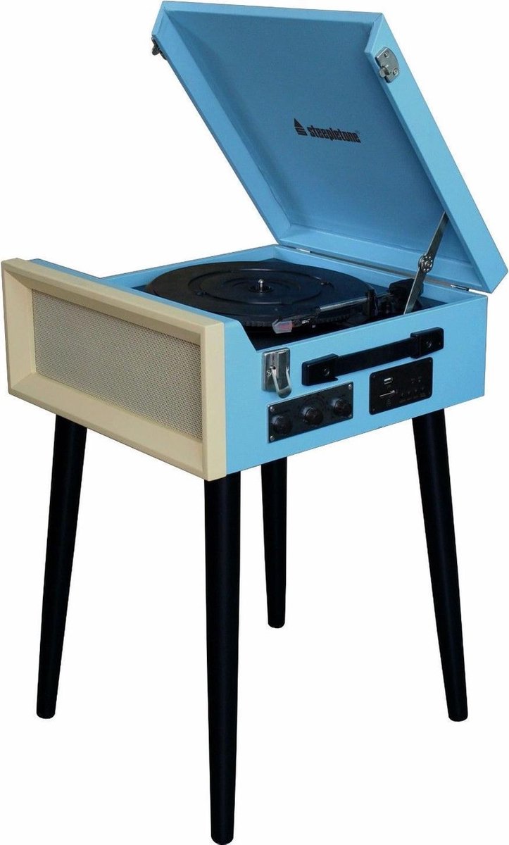 Steepletone SRP1R16 Platenspeler Op Poten koffermodel - Blauw