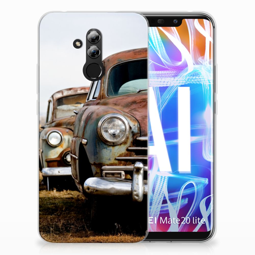Huawei Mate 20 Lite | Siliconen hoesje | met foto Vintage Auto