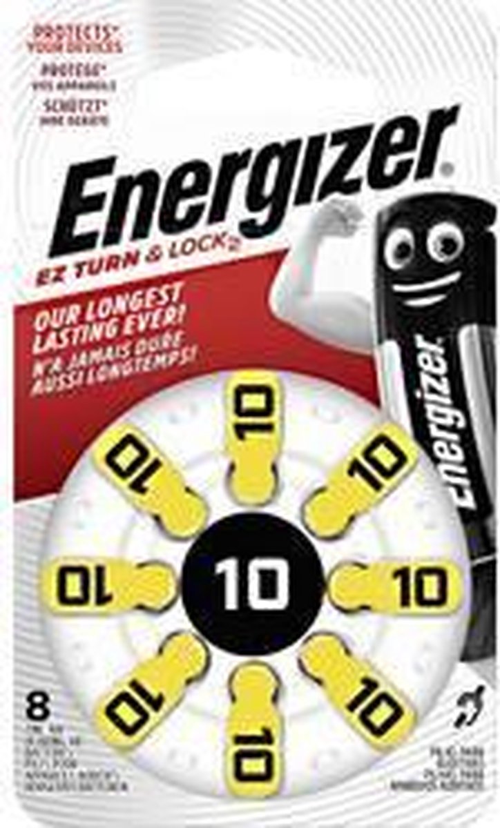 ZA10 Knoopcel Zink-lucht 1.4 V 91 mAh Energizer Hearing Aid PR70 8 stuk(s)