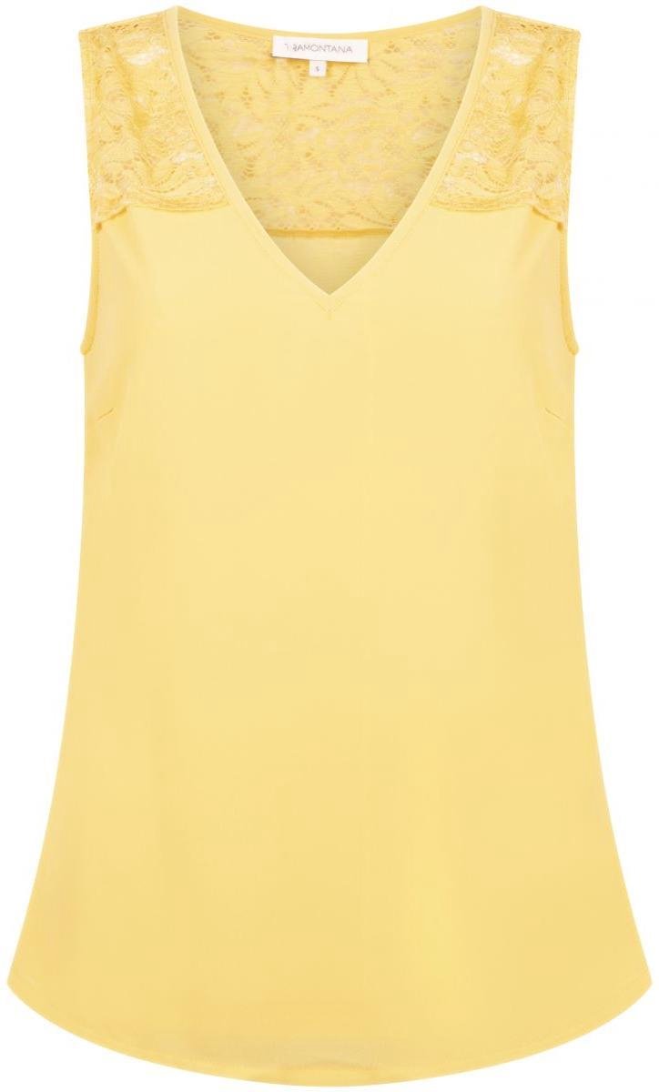 Tramontana Top Chiffon Lace Mix Yellow - XL