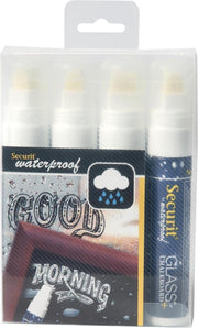 2x Securit Waterproof krijtmarker large wit