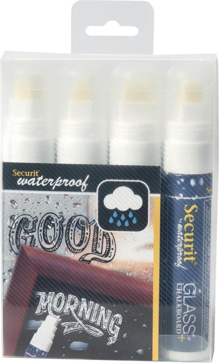 2x Securit Waterproof krijtmarker large wit