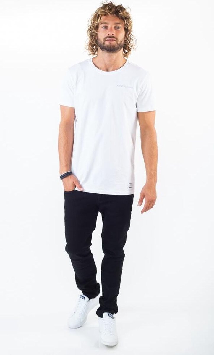 Amsterdenim T-Shirt Groeten Uit Regular Fit Wit (AM1903-304-000)
