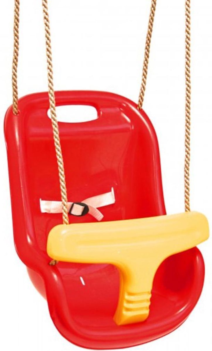 Swing King schommelzitje Baby deLuxe rood/geel -