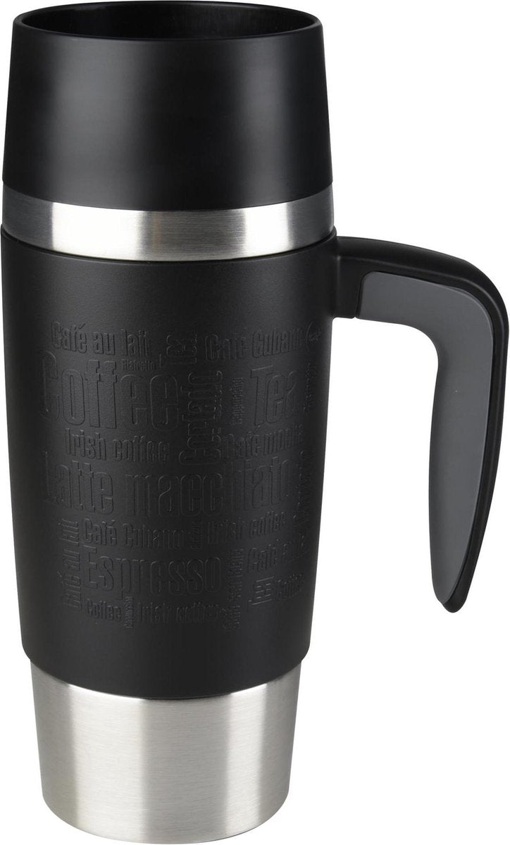 Tefal Travel Mug Thermobeker  - 360 ml - Incl. Handvat - RVS/Zwart