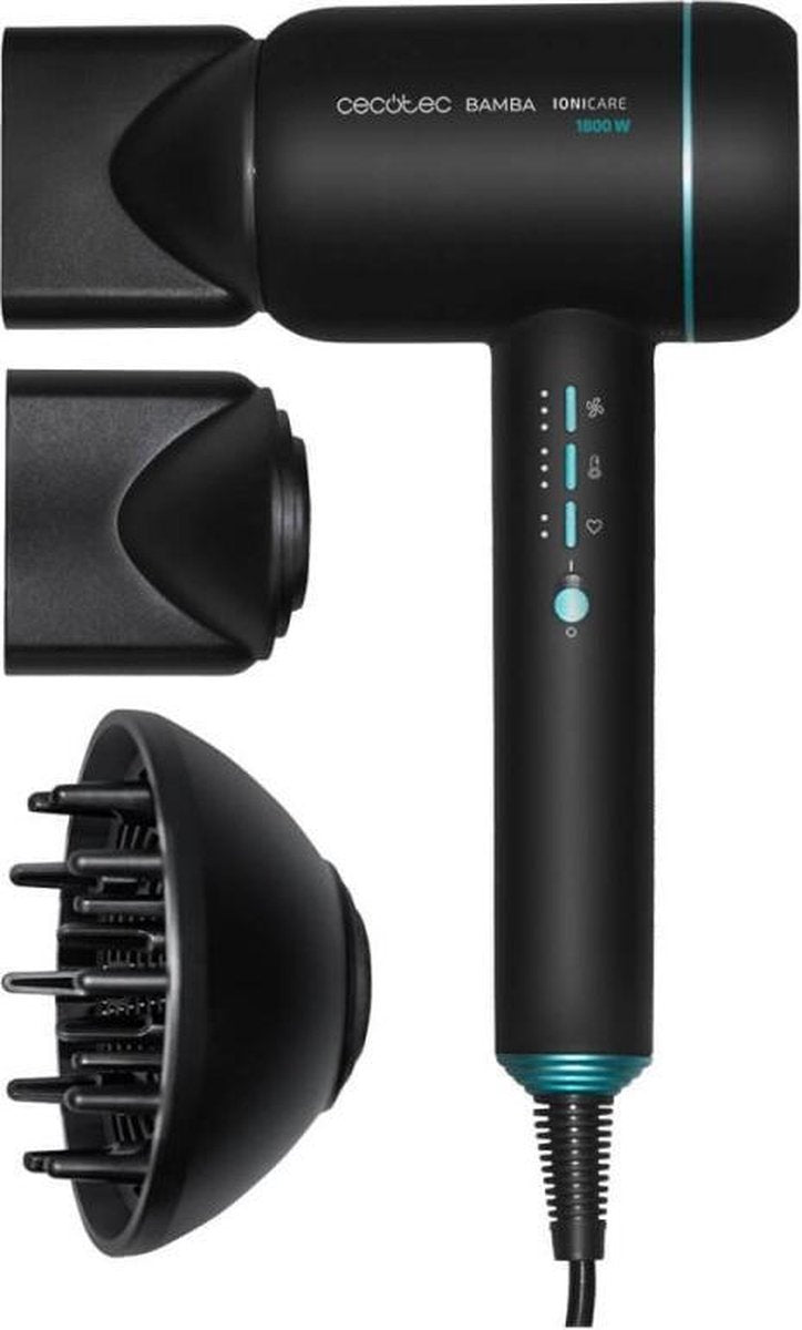 Cecotec Bamba IoniCare 6000 RockStar Ice 1800 W Zwart