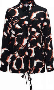 AMBER BLOUSE (M.BLACK - ORANGE)
