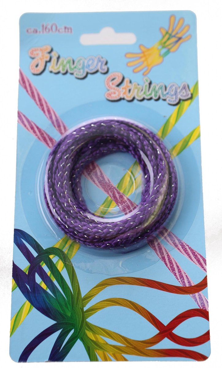 Eddy Toys Vingertouw 160 Cm Paars/zilver