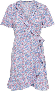 Jdymilo S/s Flower Wrap Dress Wvn 15234280 Allure/wistful Mauve