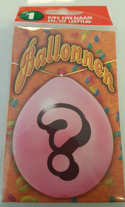 ballon met een ? erop