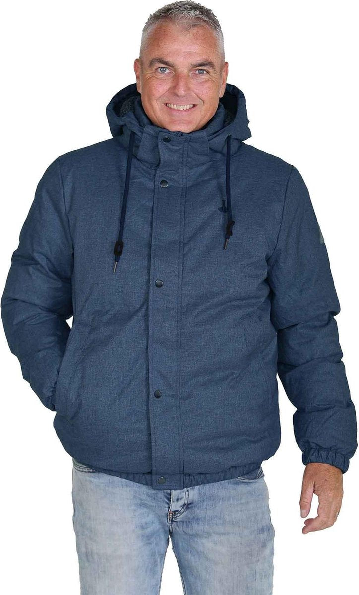 BJØRNSON Winterjas Warm Gewatteerd Heren Donkerblauw - Maat S - MARCO