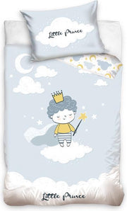 Baby Little Prince Dekbedovertrek - Ledikant - 100x135 cm - Licht Blauw