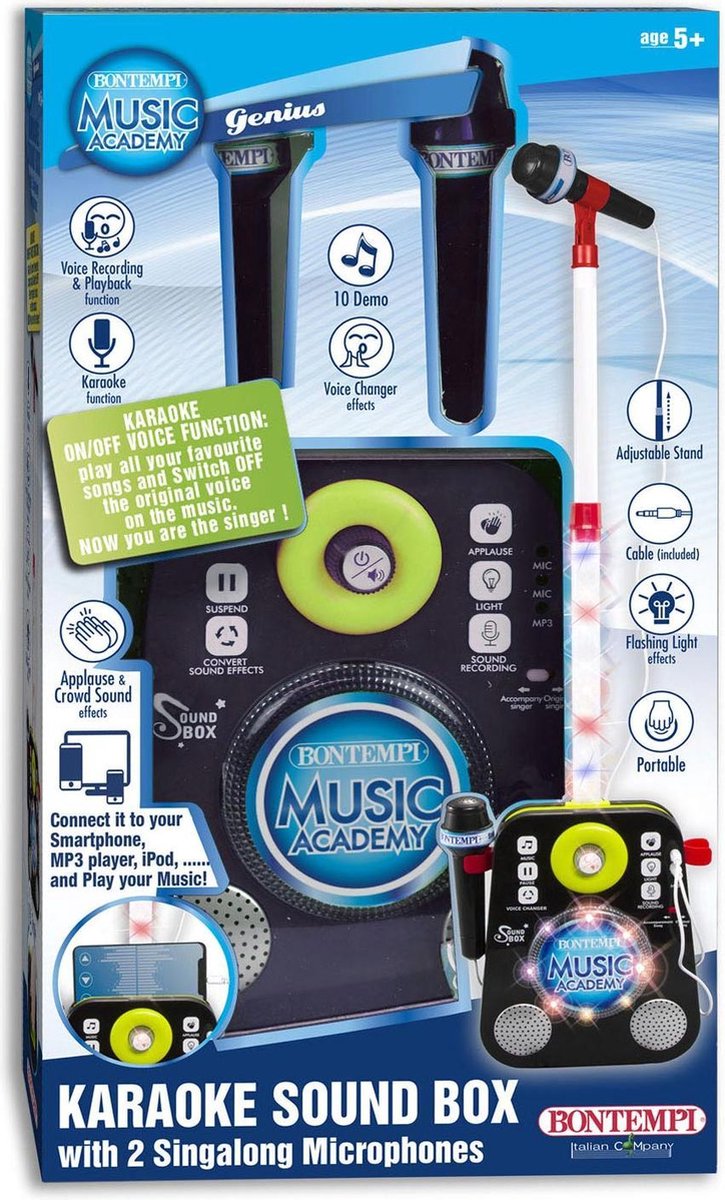 Bontempi Karaoka--s Garso Sistema Su 2 Mikrofonais