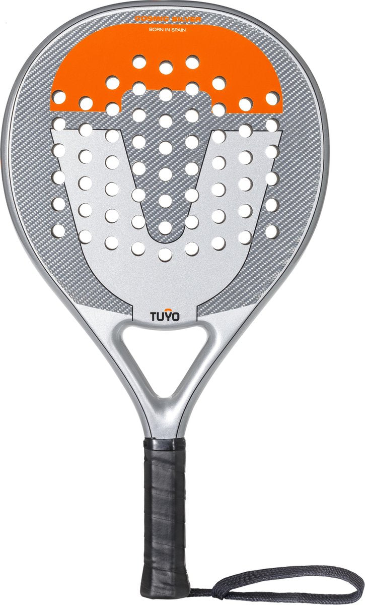 Padelracket - TUYO - Cosmic Silver - all-round speler - traan/druppel vorm
