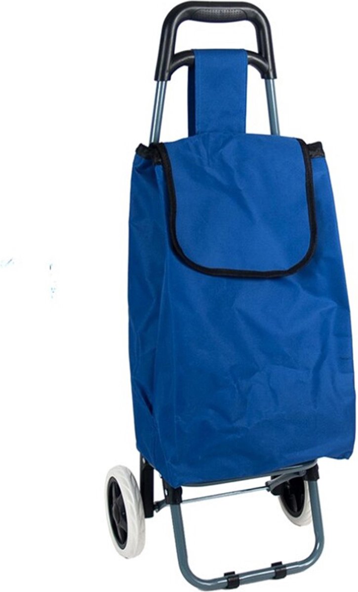 boodschappentrolley - Inkooptrolley - Blauw 35x28x90