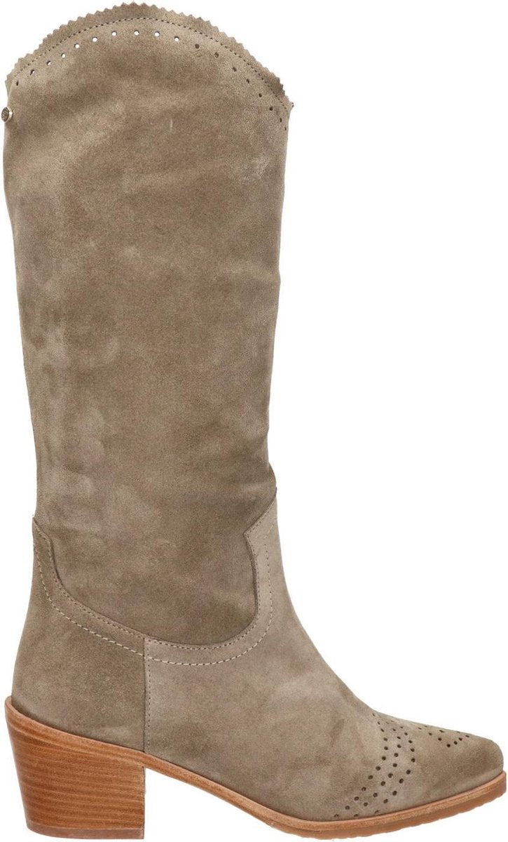 Fred de la Bretoniere dames westernlaars - Taupe - Maat 40