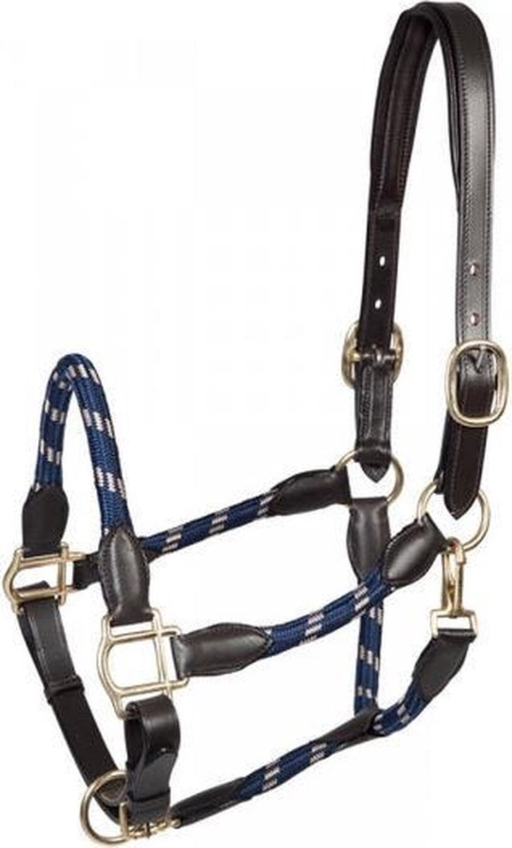PFIFF halster van leer Lina FULL Blauw-beige