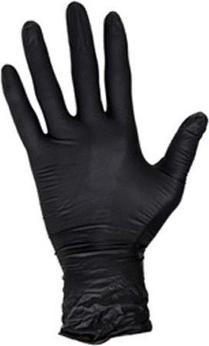 Nitril wegwerp handschoenen ZWART maat L 100 stuks