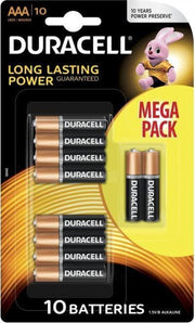 10 Stuks - Duracell MEGA PACK LR03 / AAA / R03 / MN 2400 1.5V alkaline batterij
