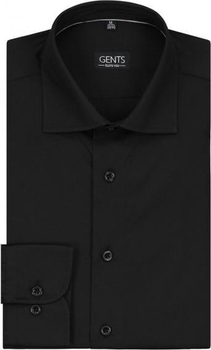 GENTS |  Overhemd Heren Volwassenen NOS Zwart 0013 Maat XS 35/36