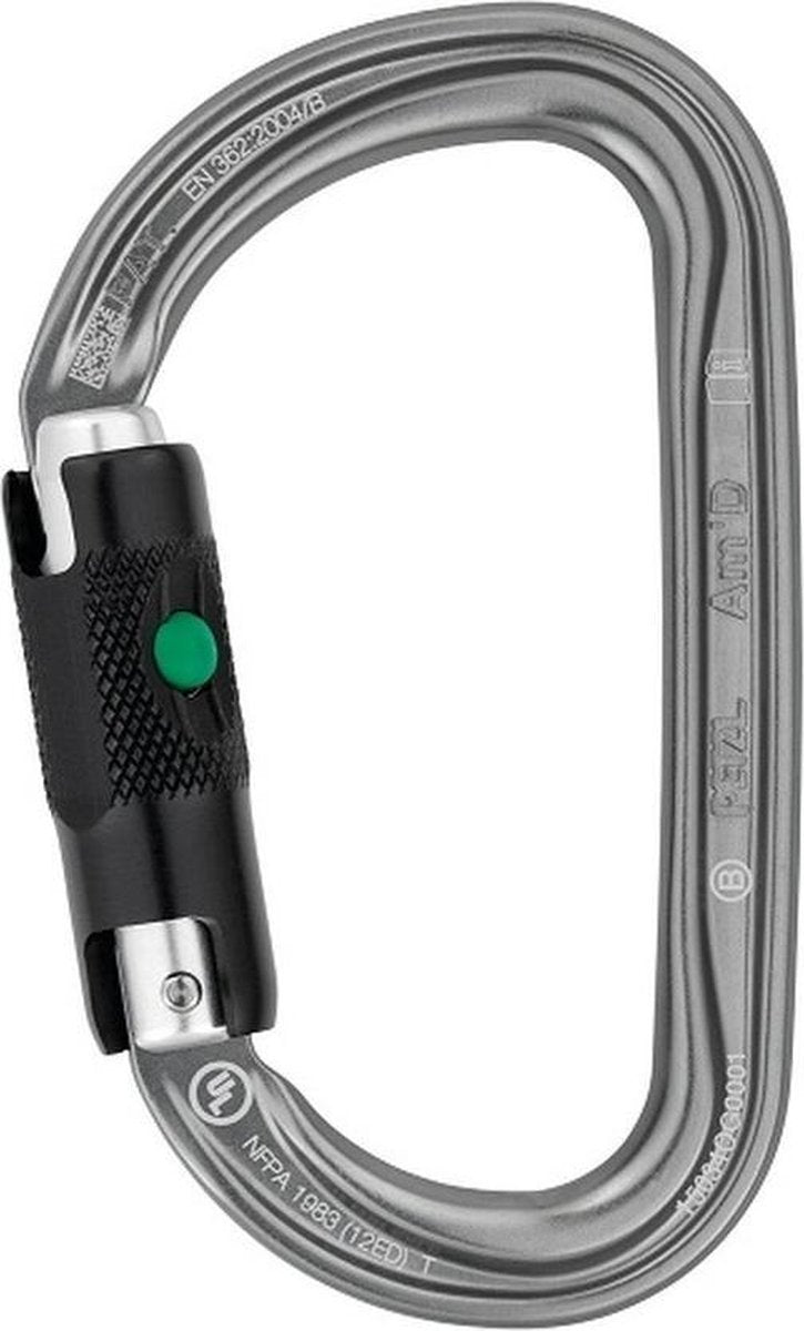 Petzl Am'D Ball Lock veilige D-vorm karabiner van aluminium