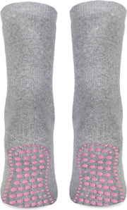 Topsocks huissokken met antislip noppen kleur: grijs maat: 35-38
