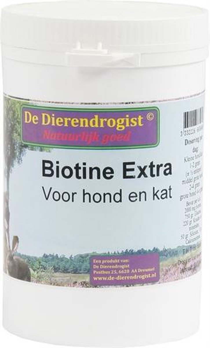 Dierendrogist biotine poeder+kruiden voor hond en kat - 200 gr - 1 stuks