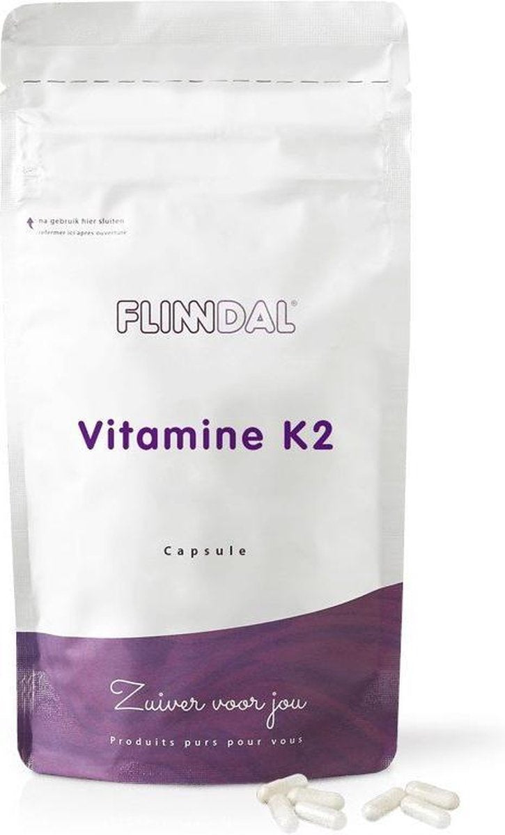 Vitamine K2 (Ondersteunt de botten) - 30 Capsules - Flinndal - Ondersteunt de botten