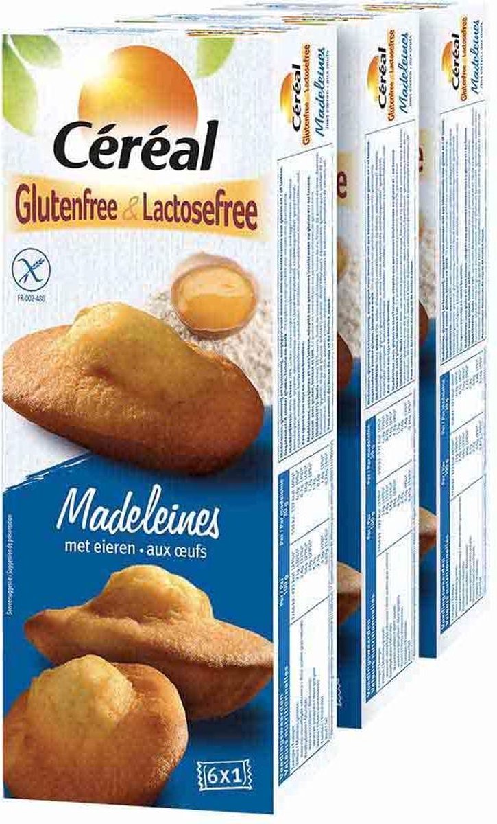 3x Cereal Madeleines Glutenvrij En Lactosevrij 180 gr