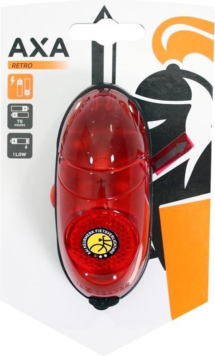 AXA Retro Led Fiets Achterlicht - Batterij - Spatbord bevestiging