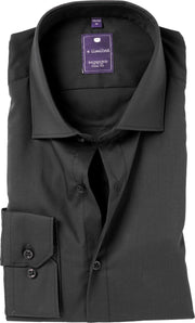 Redmond slim fit overhemd - antraciet grijs - Strijkvriendelijk - Boordmaat: 43/44