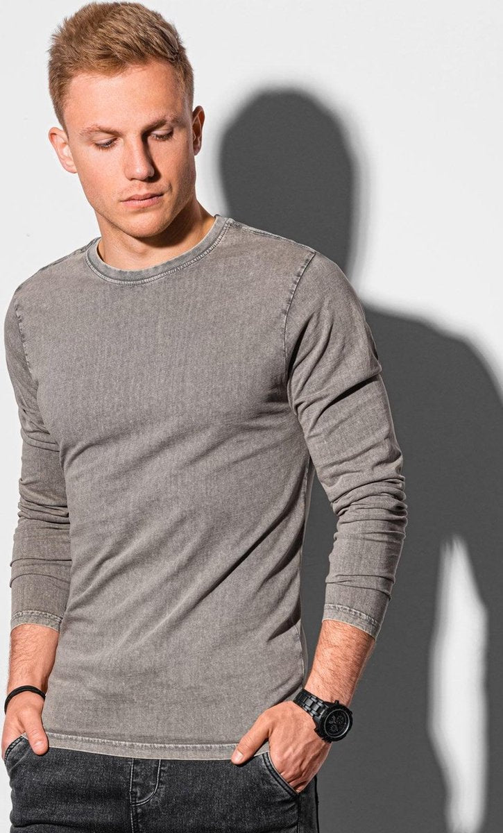 Heren - Longsleeve - Grijs - L131-v7