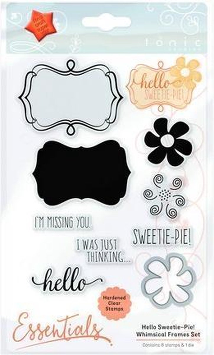 Tonic Studios Die & Stamp - whimsical frames - hello sweetie pie 1530E