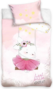 Baby Little One Dekbedovertrek Konijntje - Ledikant - 100x135 cm - Roze