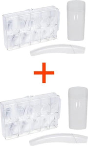 Nageltips Transparant 2 X 100 Stuks - Kunstnagel Voordeel Set !
