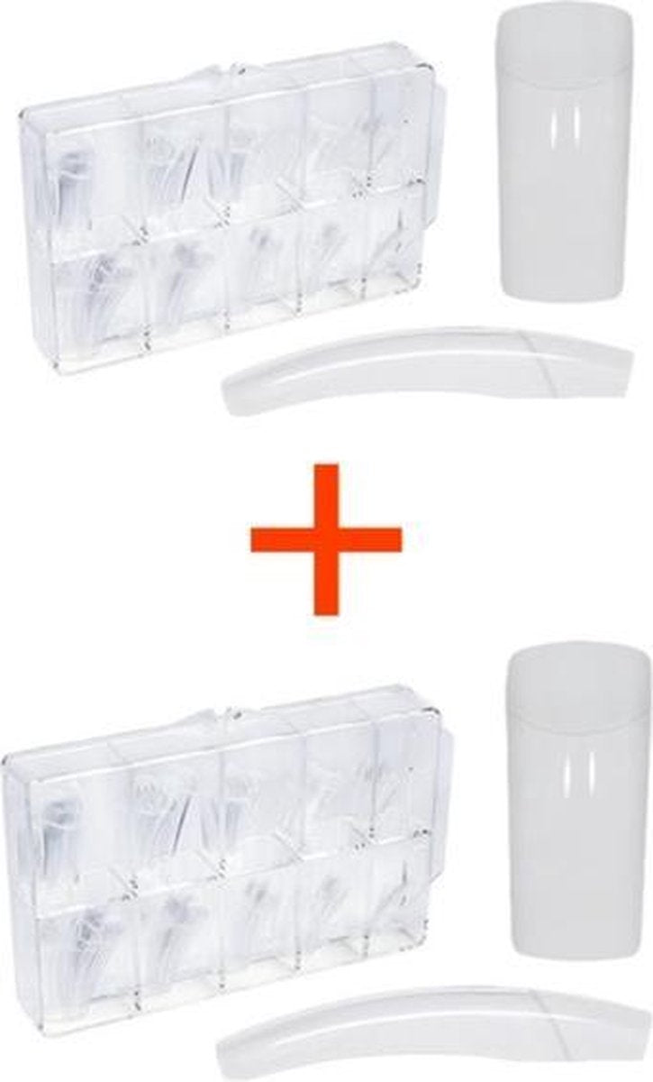 Nageltips Transparant 2 X 100 Stuks - Kunstnagel Voordeel Set !
