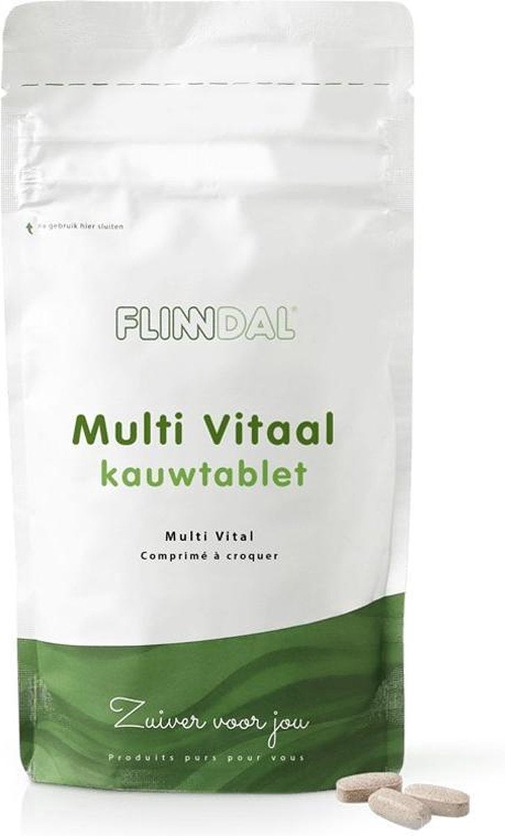 Multi Vitaal kauwtablet (Multivitamine kauwtablet voor een verhoogde behoefte) - 30 Kauwtabletten - Flinndal - Multivitamine kauwtablet voor een verhoogde behoefte
