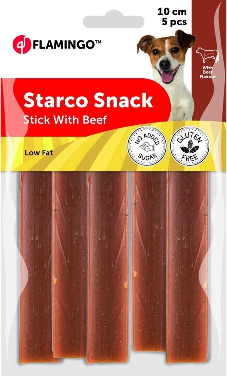 Flamingo hondensnack Starco staaf rund 10cm 5st