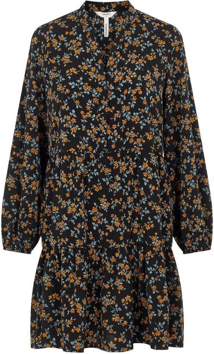 Objnina L/s Dress A Div 23036642 Black/mini Flora