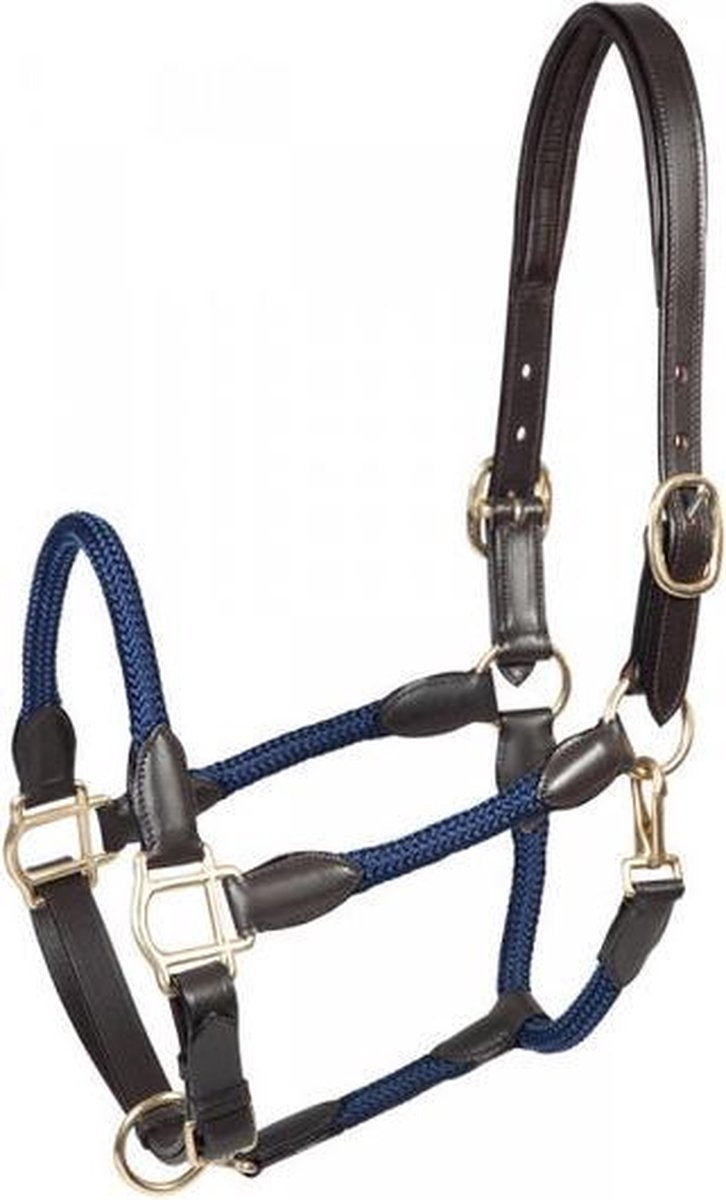 PFIFF halster van leer Lina PONY Donkerblauw