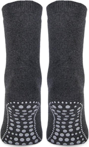 Topsocks huissokken met antislip noppen kleur: antraciet maat: 39-42