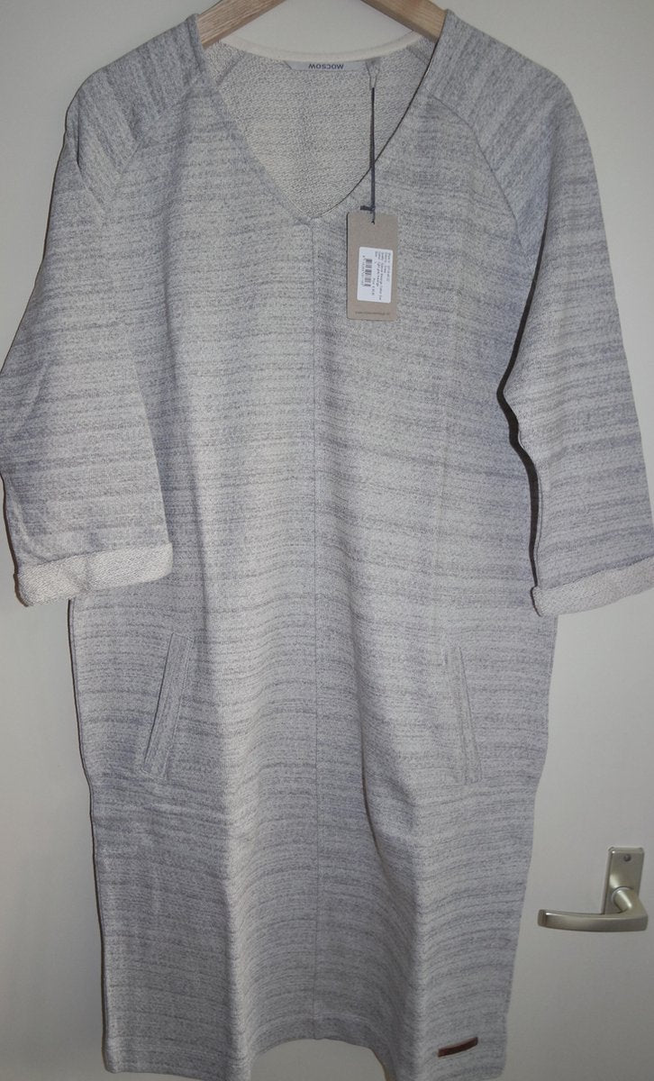 Moscow Special Melange Cotton Dress - Light Grey Melange - Maat L