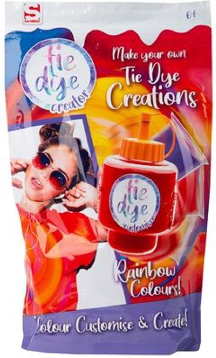 Tie Dye Kit Rainbow Colours - Mini Set - Met inkt - Handschoenen - Flesjes