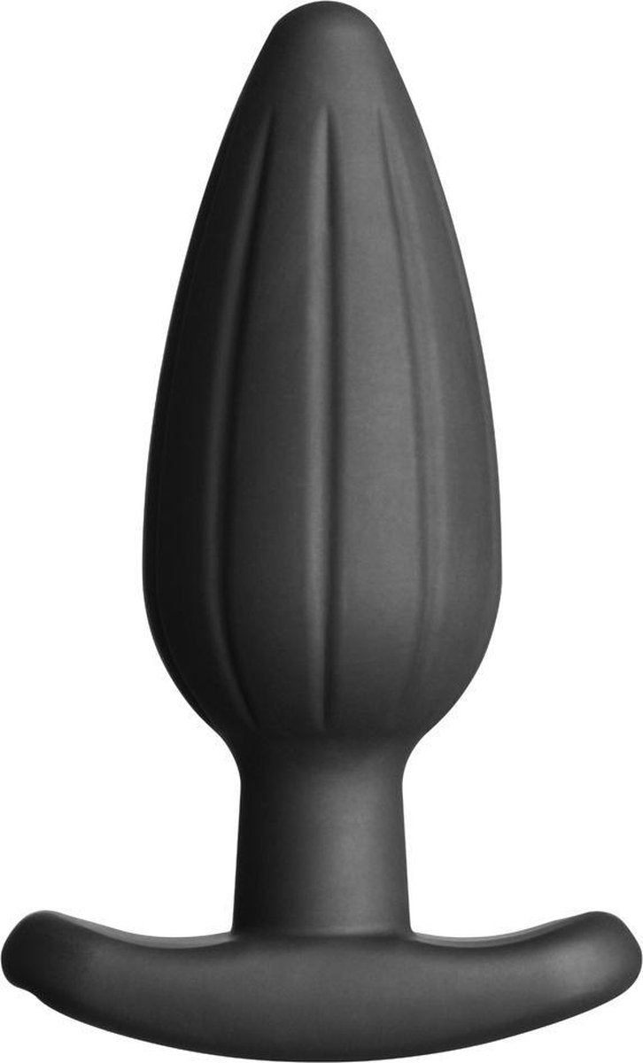 "Rocker" Silicone Noir Butt Plug - Large - Electric Stim Device -