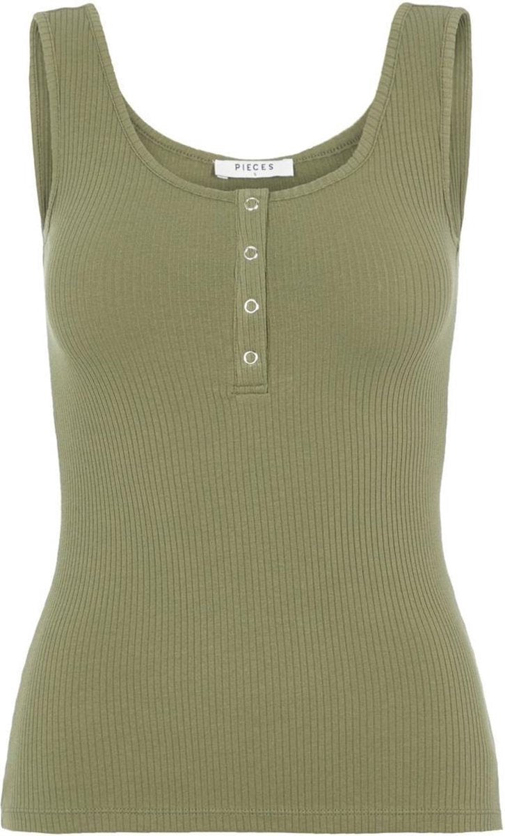 Pckitte Tank Top Noos Bc 17101438 Deep Lichen Green