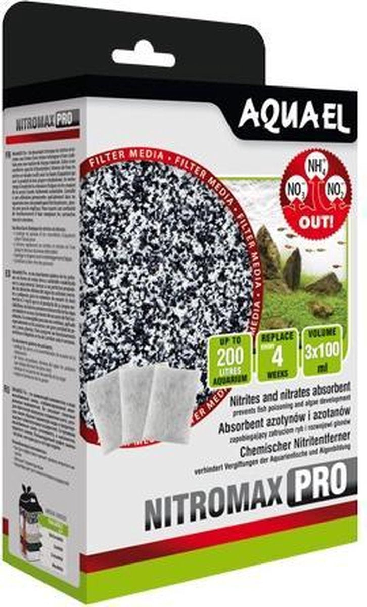 Aquael NitroMax Pro - Filtert nitriet en nitraat uit Aquarium - Inhoud: 3 x 100ml