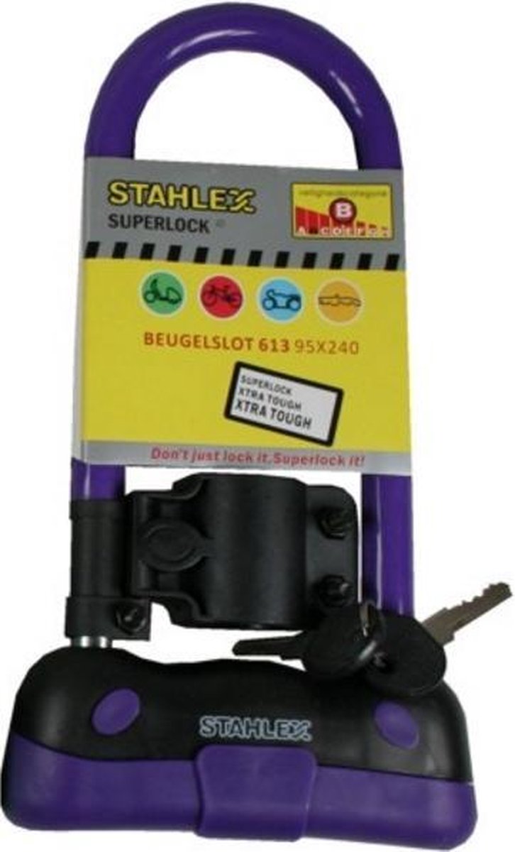 Stahlex Beugelslot 613 - 95 X 240 mm - Paars