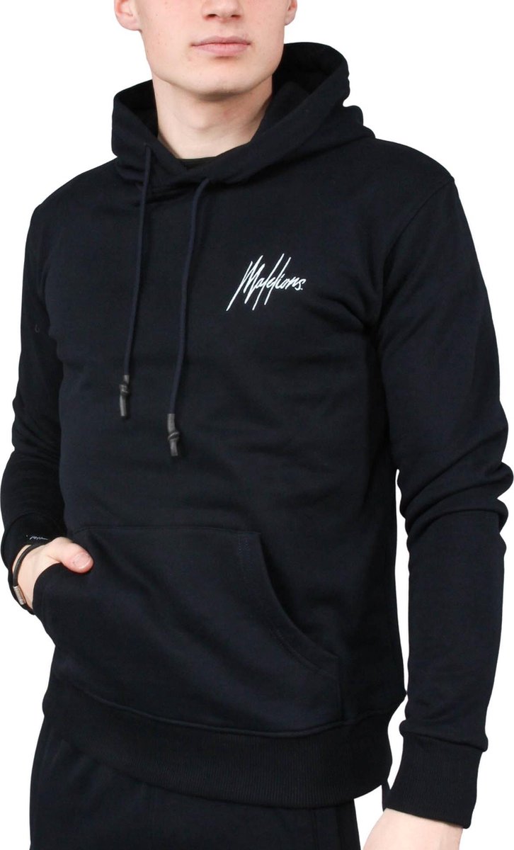 Malelions Firat Hoodie - Navy/Light Blue