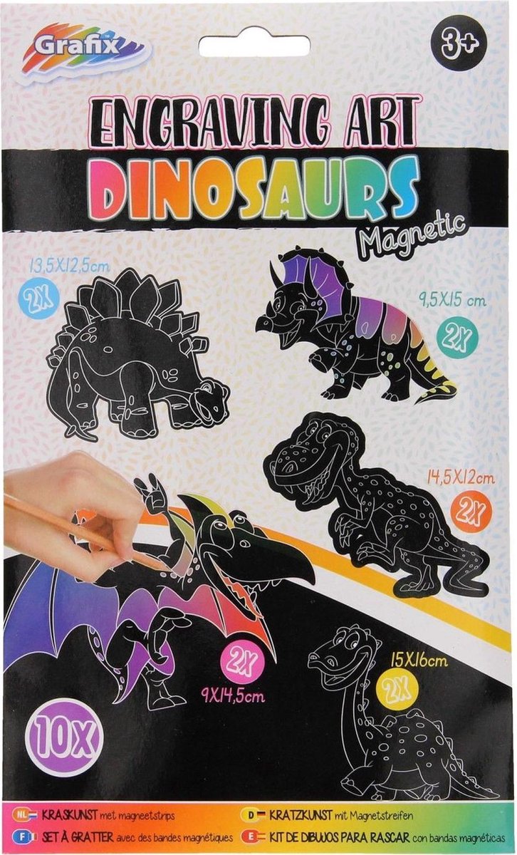Scratch Set Magneten Dinosaurus